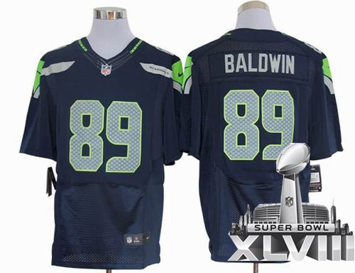 Nike Seattle Seahawks #89 Doug Baldwin Elite Team Color 2014 Super bowl XLVIII(GYM) Jersey