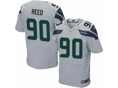 Nike Seattle Seahawks #90 Jarran Reed Elite Grey Jersey