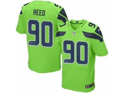 Nike Seattle Seahawks #90 Jarran Reed Green Elite Rush Jersey