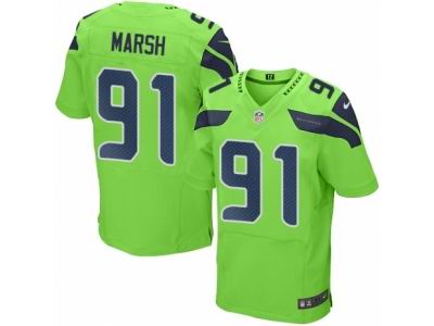 Nike Seattle Seahawks #91 Cassius Marsh Elite Green Rush NFL Jersey