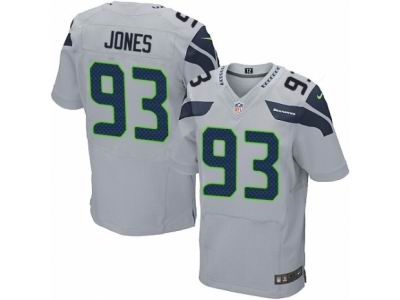 Nike Seattle Seahawks #93 Nazair Jones Elite Grey Jersey