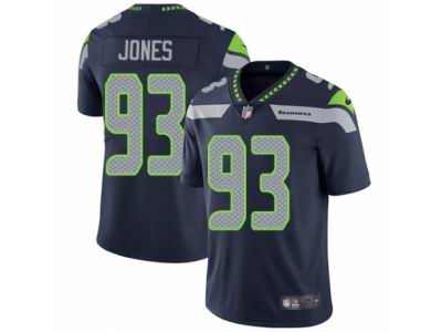 Nike Seattle Seahawks #93 Nazair Jones Vapor Untouchable Limited Steel Blue Jersey