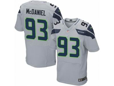 Nike Seattle Seahawks #93 Tony McDaniel Elite Grey Jersey