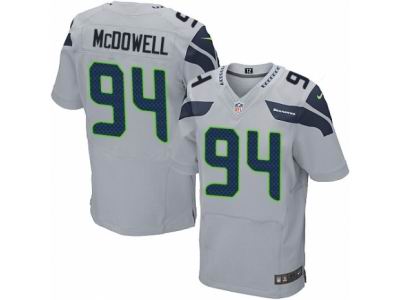 Nike Seattle Seahawks #94 Malik McDowell Elite Grey Jersey