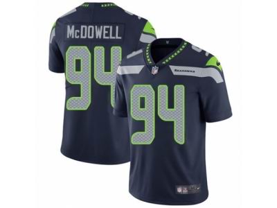 Nike Seattle Seahawks #94 Malik McDowell Limited Steel Blue Jersey