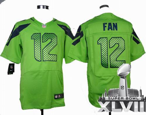 Nike Seattle Seahawks 12th Fan green elite 2014 Super bowl XLVIII(GYM) Jersey