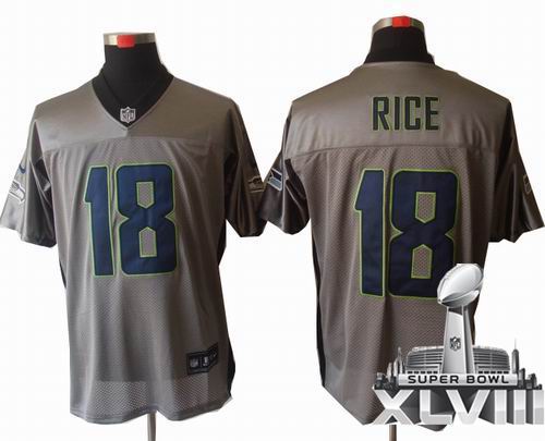 Nike Seattle Seahawks 18# Sidney Rice Gray shadow elite jerseys.jpg