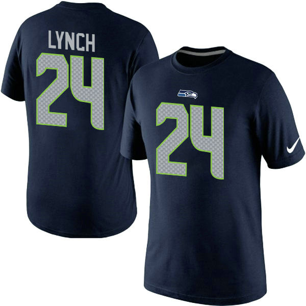 Nike Seattle Seahawks 24 Marshawn Lynch Pride Name & Number T-Shirt