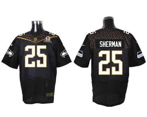 Nike Seattle Seahawks 25 Richard Sherman Black 2016 Pro Bowl NFL Elite Jersey
