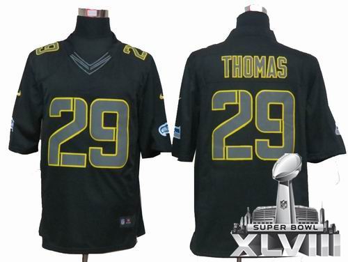 Nike Seattle Seahawks 29# Earl Thomas black Impact Limited 2014 Super bowl XLVIII(GYM) Jersey