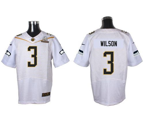 Nike Seattle Seahawks 3 Russell Wilson White 2016 Pro Bowl NFL Elite Jersey
