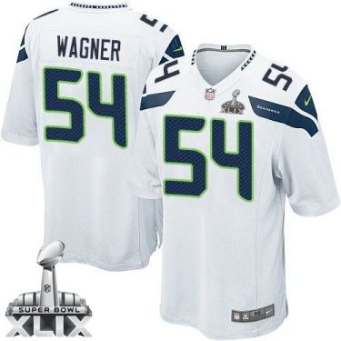Nike Seattle Seahawks 54 Bobby Wagner White Super Bowl XLIX NFL Game Jersey