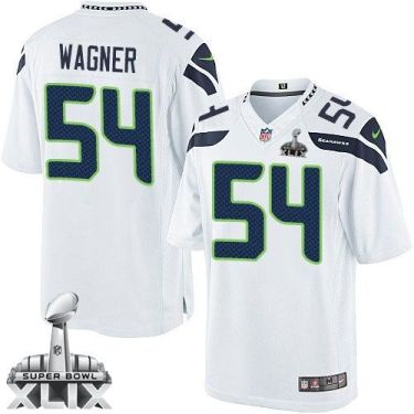 Nike Seattle Seahawks 54 Bobby Wagner White Super Bowl XLIX NFL Limited Jersey