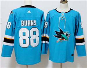 Adidas Sharks #88 Brent Burns Teal Adidas Jersey