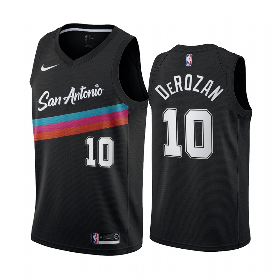 Nike Spurs #10 DeMar DeRozan Black NBA Swingman 2020-21 City Edition Jersey1
