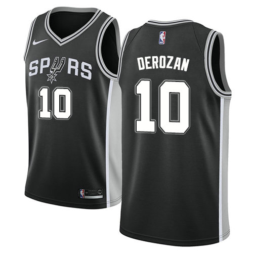Nike Spurs #10 DeMar DeRozan Black NBA Swingman Icon Edition Jersey