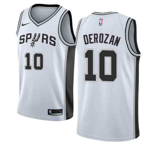 Nike Spurs #10 DeMar DeRozan White NBA Swingman Association Edition Jersey