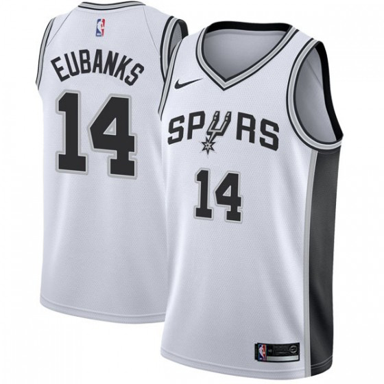 Nike Spurs #14 Drew Eubanks White NBA Swingman Association Edition Jersey