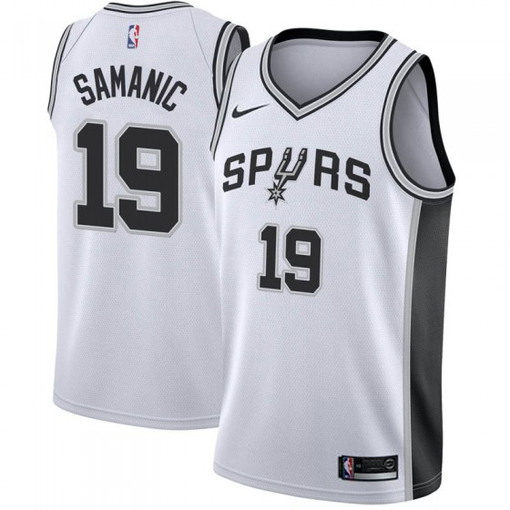 Nike Spurs #19 Luka Samanic White NBA Swingman Association Edition Jersey