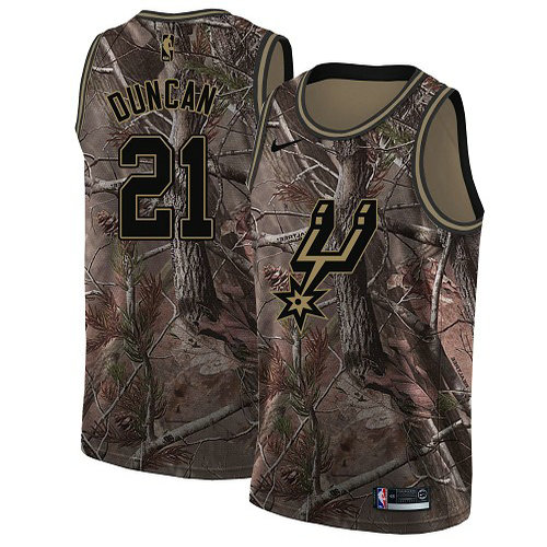 Nike Spurs #21 Tim Duncan Camo Women's NBA Swingman Realtree Collection Jersey