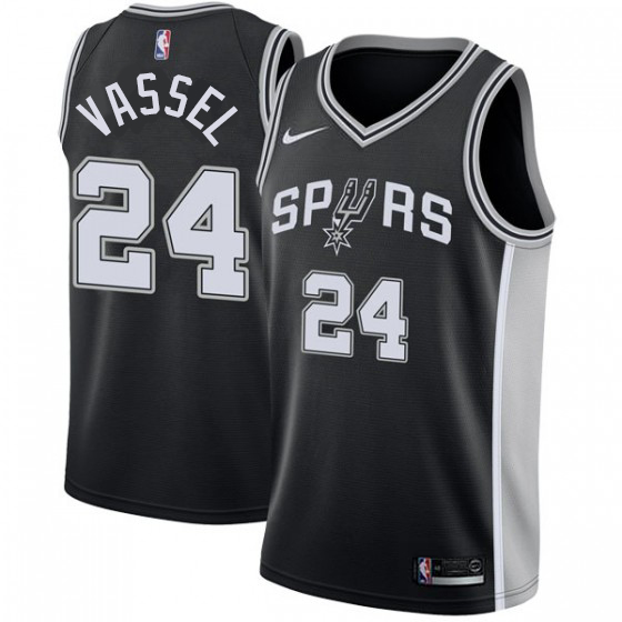 Nike Spurs #24 Devin Vassell Black NBA Swingman Icon Edition Jersey