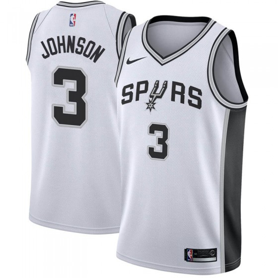 Nike Spurs #3 Keldon Johnson White NBA Swingman Association Edition Jersey