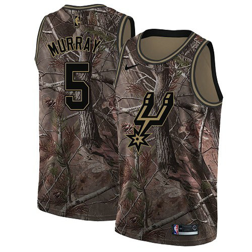 Nike Spurs #5 Dejounte Murray Camo Women's NBA Swingman Realtree Collection Jersey