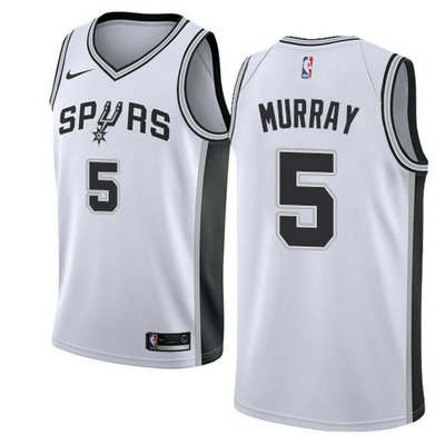Nike Spurs #5 Dejounte Murray White NBA Swingman Association