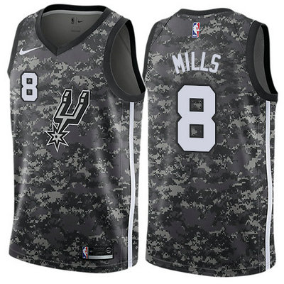 Nike Spurs #8 Patty Mills Black NBA Swingman City Edition 2018 19