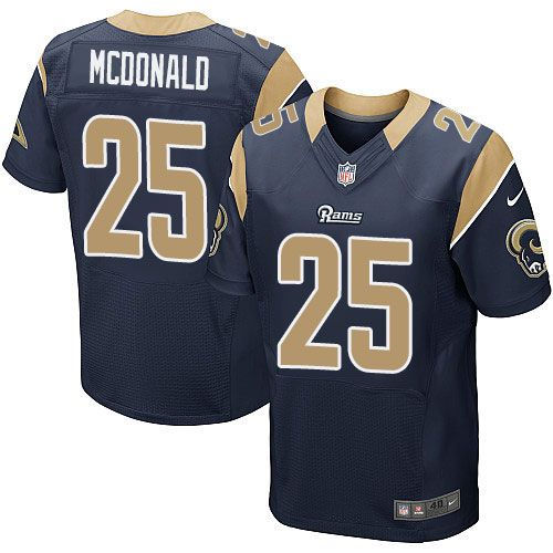 Nike St. Louis Rams 25 T.J. McDonald Navy Blue Team Color NFL Elite Jersey