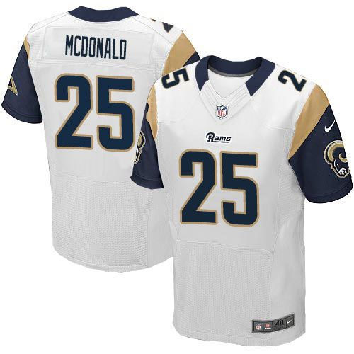 Nike St. Louis Rams 25 T.J. McDonald White NFL Elite Jersey