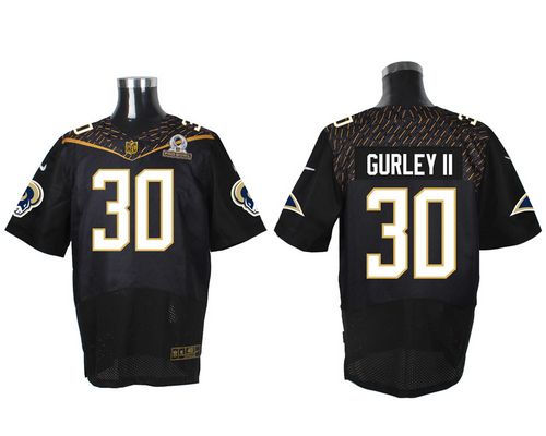 Nike St. Louis Rams 30 Todd Gurley II Black 2016 Pro Bowl NFL Elite Jersey