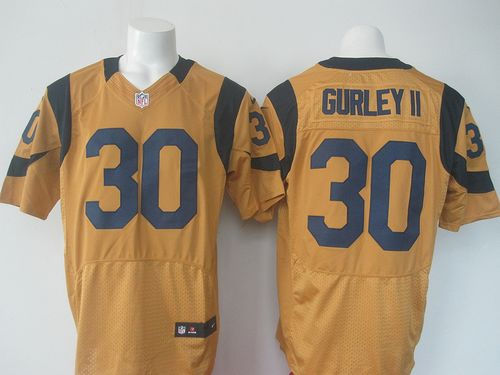 Nike St. Louis Rams 30 Todd Gurley II Gold NFL Elite Rush Jersey