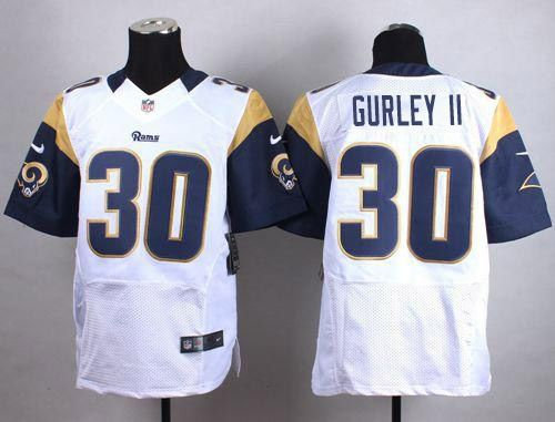 Nike St. Louis Rams 30 Todd Gurley II White NFL Elite Jersey