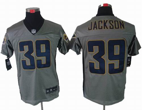 Nike St. Louis Rams 39 Steven Jackson Gray shadow elite jerseys