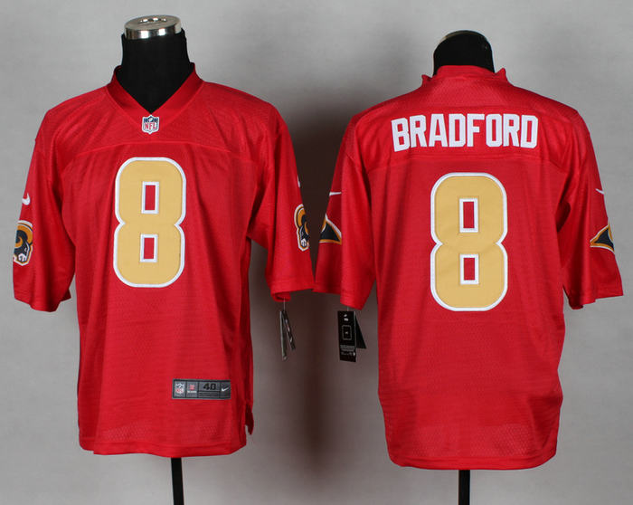 Nike St. Louis Rams 8 Sam Bradford red QB Elite NFL jerseys