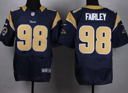 Nike St. Louis Rams 98 Nick Fairley Blue NFL Elite Jersey