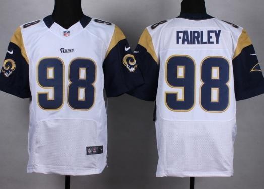 Nike St. Louis Rams 98 Nick Fairley White NFL Elite Jersey