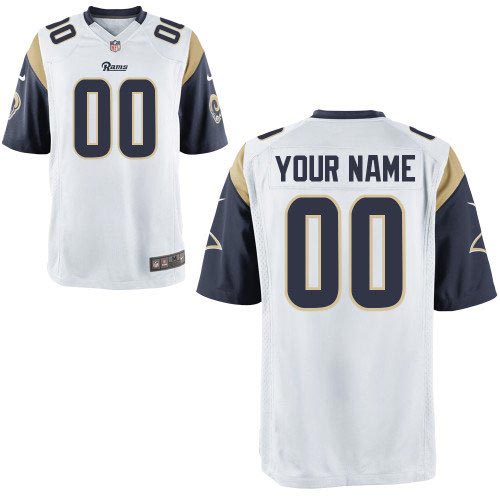 Nike St. Louis Rams Customized Game White Jersey
