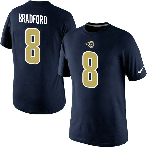 Nike St. Louis Rams Sam Bradford Pride Name & Number T-Shirt Blue