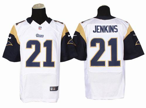 Nike St Louis Rams #21 Jenkins white Elite Jersey