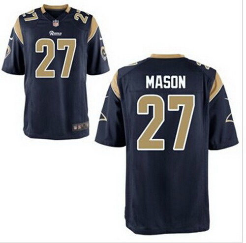 Nike St.Louis Rams #27 Tre Mason Navy Blue Elite Jersey