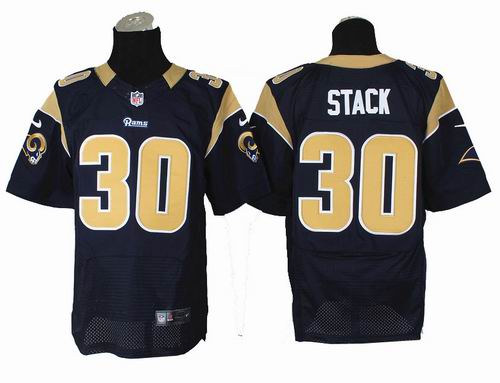 Nike St Louis Rams #30 Stack Navy blue Elite Jersey