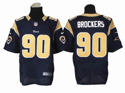 Nike St Louis Rams #90 Brockers Navy blue Elite Jersey