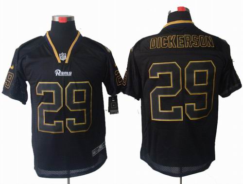 Nike St Louis Rams 29# Eric Dickerson Lights Out Black elite Jersey