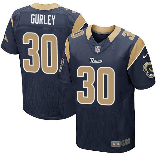Nike St.Louis Rams 30 Todd Gurley Navy Blue Team Color NFL Elite Jersey
