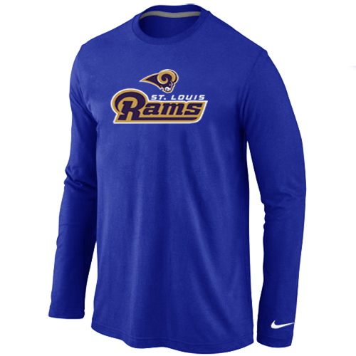 Nike St.Louis Rams Authentic Logo Long Sleeve T-Shirt Blue