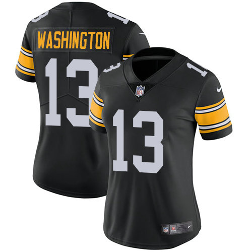 Nike Steelers #13 James Washington Black Team Color Women's Stitched NFL Vapor Untouchable Limited Jersey