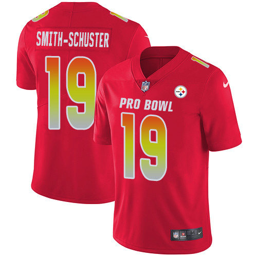 Nike Steelers #19 JuJu Smith-Schuster Red Men's Stitched NFL Limited AFC 2019 Pro Bowl Jersey
