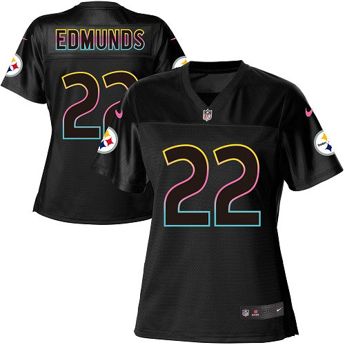 Nike Steelers #22 Terrell Edmunds Black Women's NFL Fashion Game Jersey
